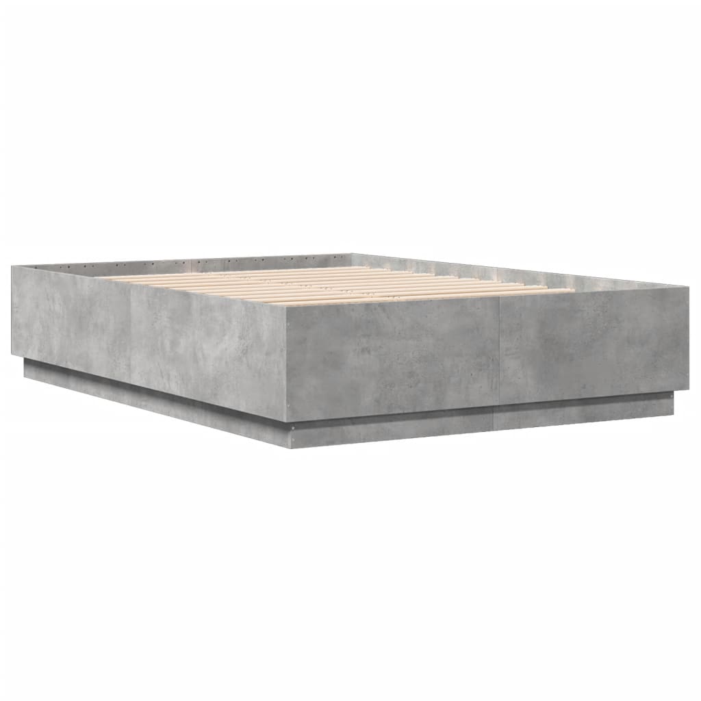 Bedframe bewerkt hout betongrijs 150x200 cm – afbeelding 6