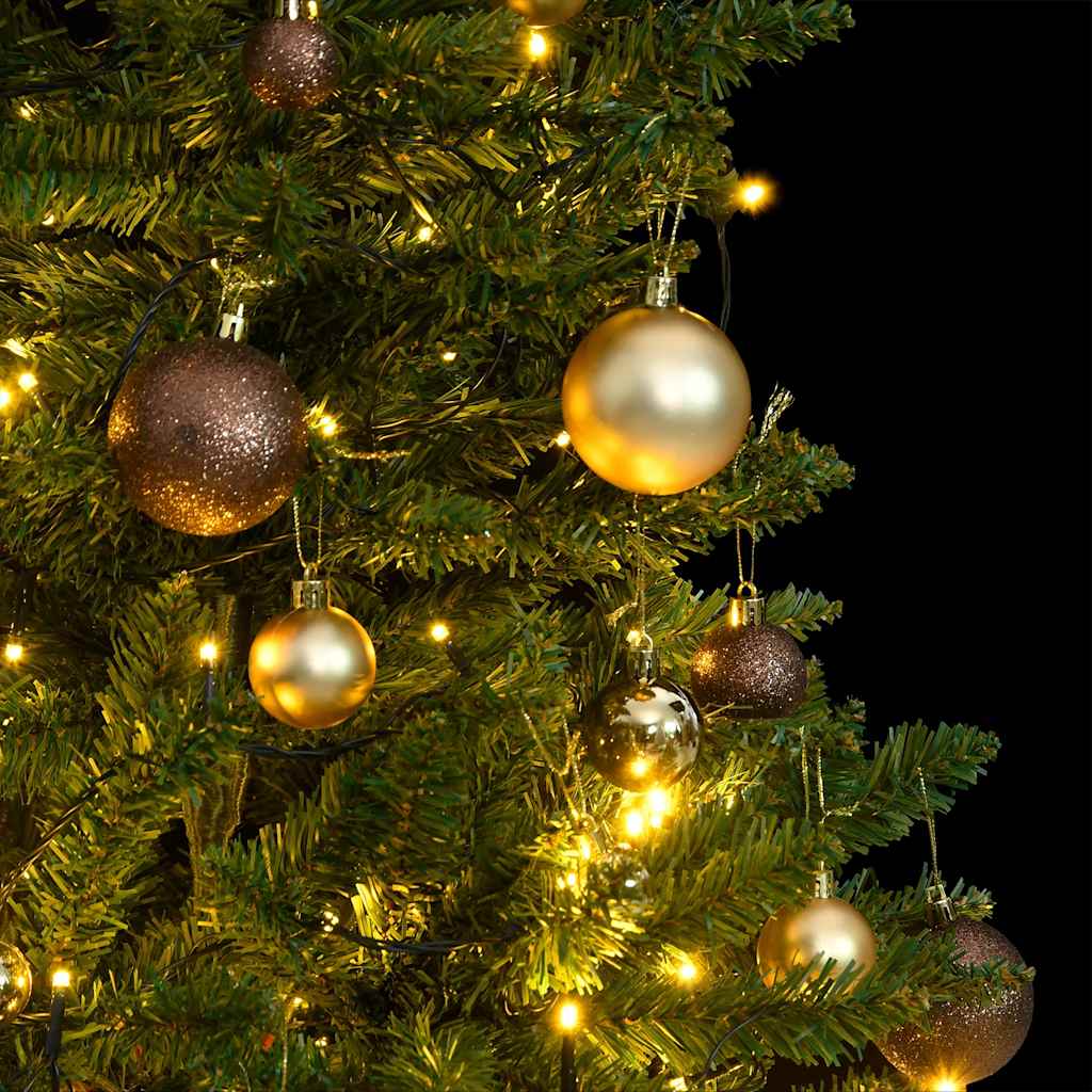 Kunstkerstboom met scharnieren 150 LED en kerstballen 120 cm – afbeelding 3