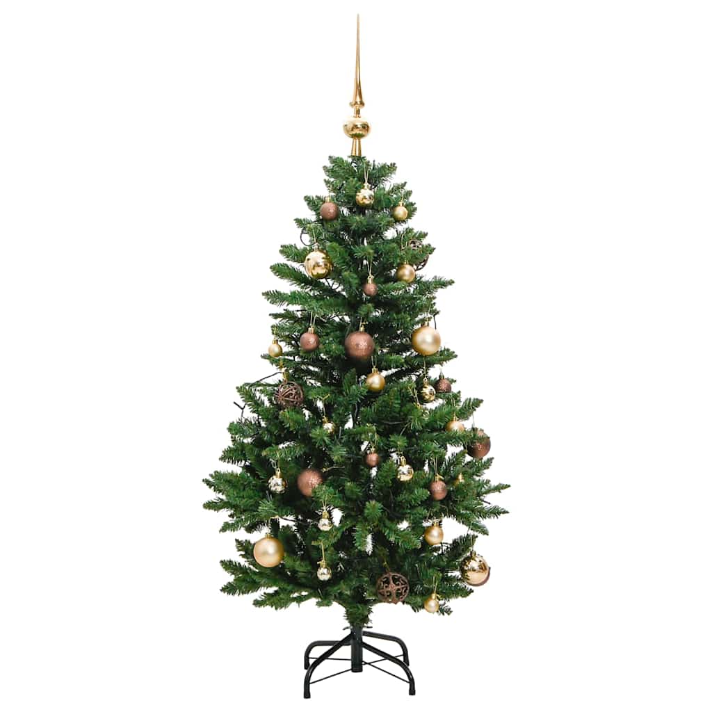 Kunstkerstboom met scharnieren 150 LED en kerstballen 120 cm – afbeelding 4