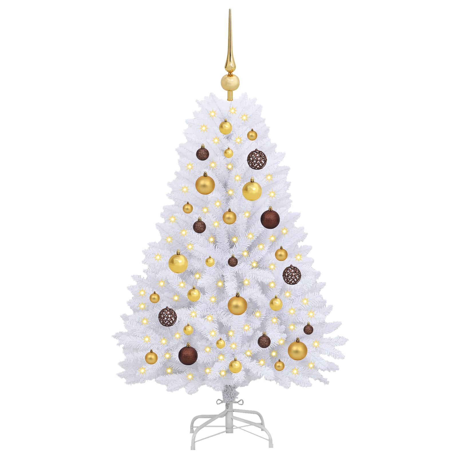 Kunstkerstboom Wit 68 x 68 x 120 cm PVC en Metaal – afbeelding 3