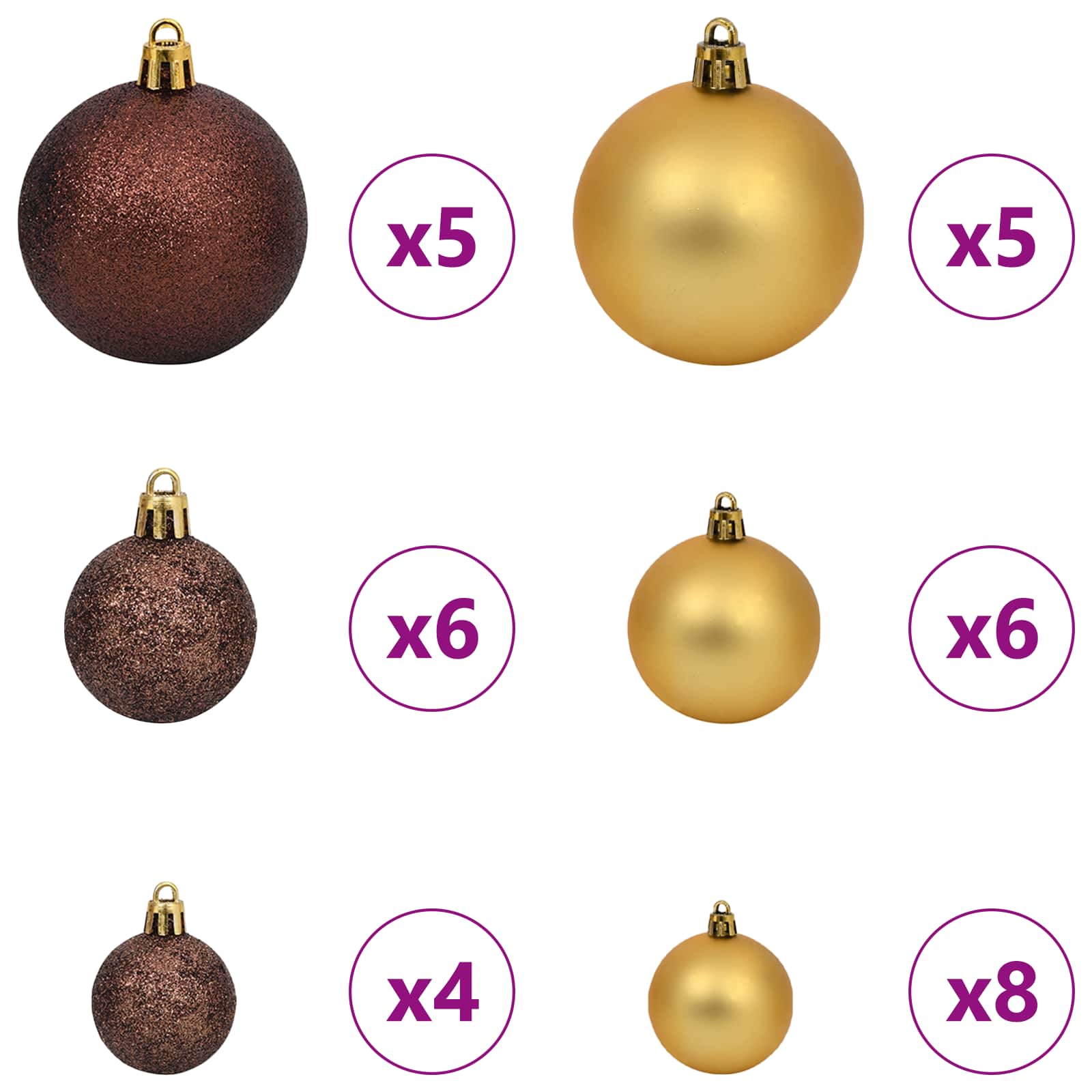 Kunstkerstboom Wit 68 x 68 x 120 cm PVC en Metaal – afbeelding 7