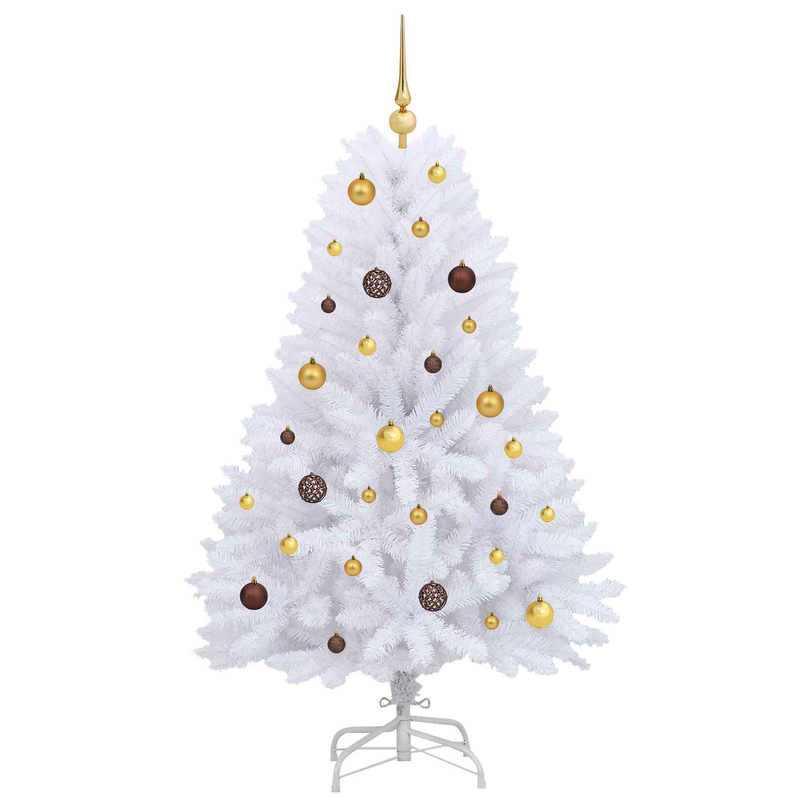 Kunstkerstboom Wit 80 x 80 x 150 cm PVC en Metaal – afbeelding 4