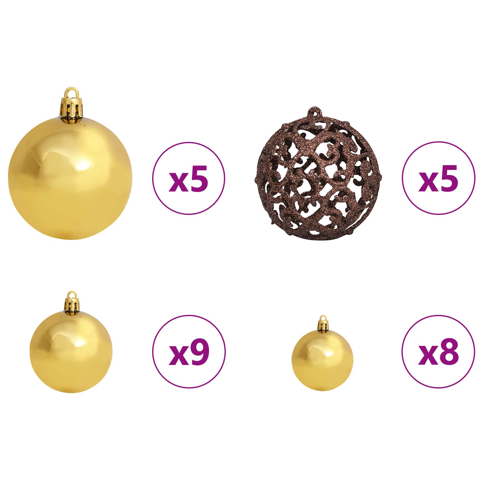 Kunstkerstboom Wit 80 x 80 x 150 cm PVC en Metaal – afbeelding 8