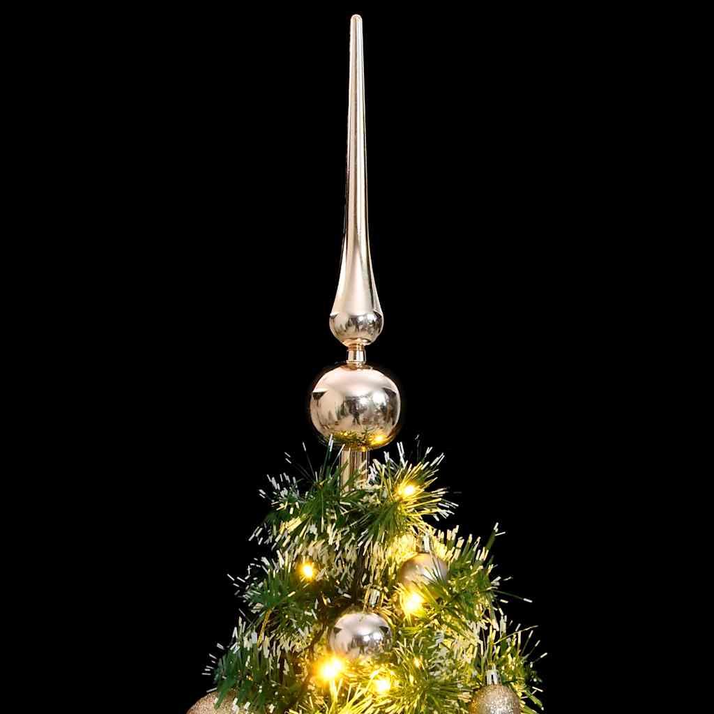 Kunstkerstboom 150 LED's kerstballen en sneeuw 150 cm – afbeelding 2