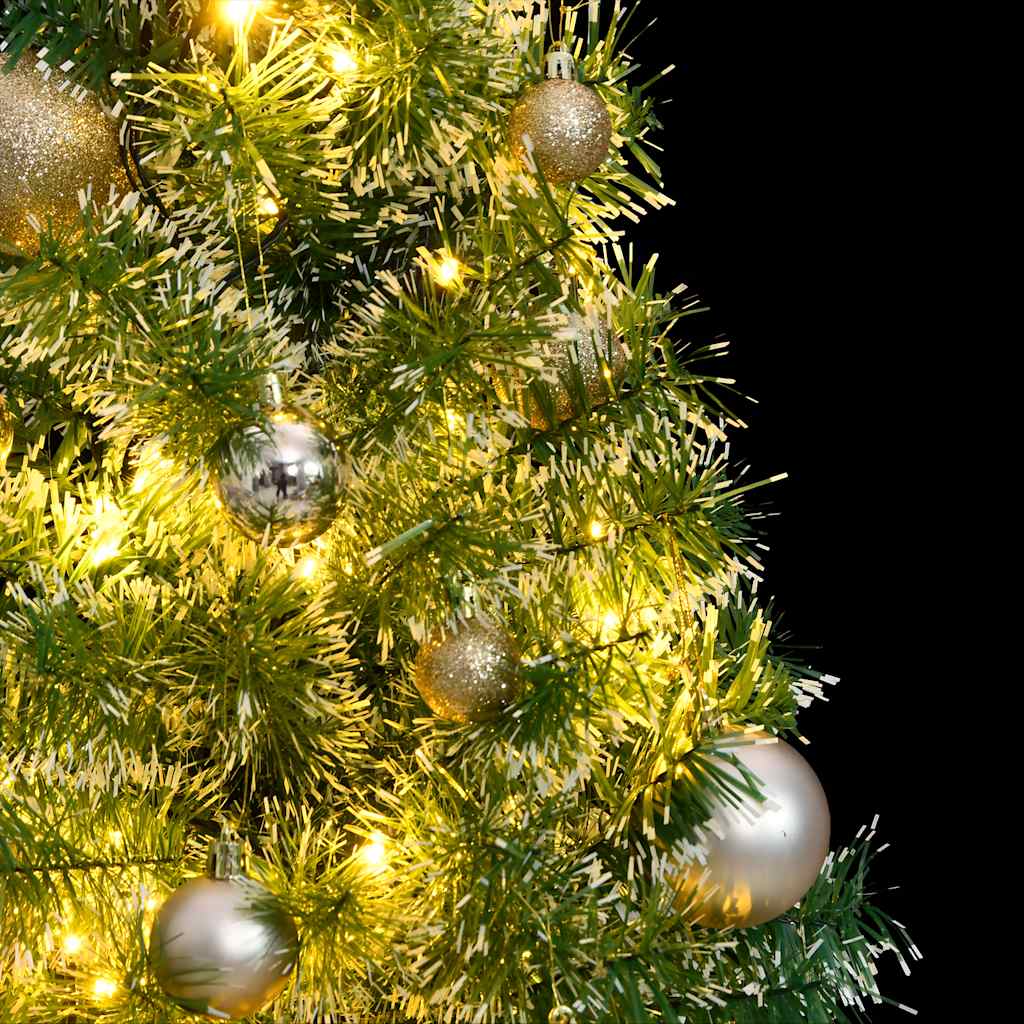 Kunstkerstboom 150 LED's kerstballen en sneeuw 150 cm – afbeelding 3
