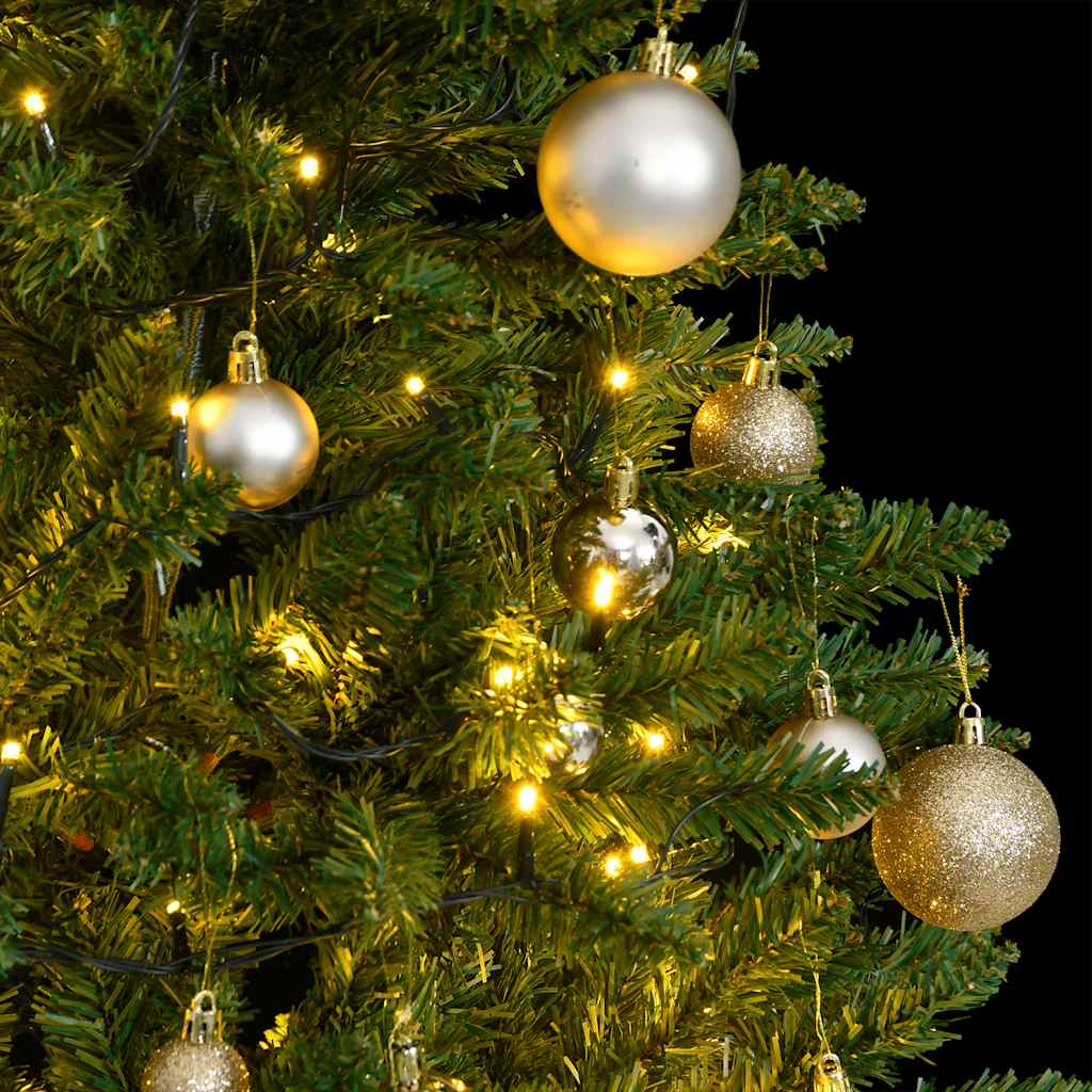 Kunstkerstboom met scharnieren 150 LED's en kerstballen 150 cm – afbeelding 3