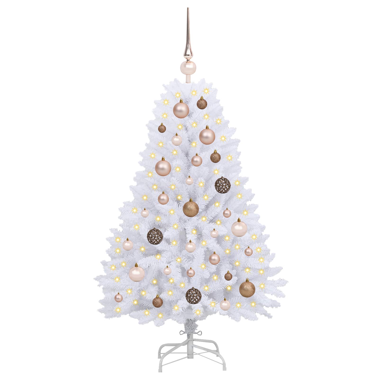 Kunstkerstboom Wit 68 x 68 x 120 cm PVC en Metaal – afbeelding 3