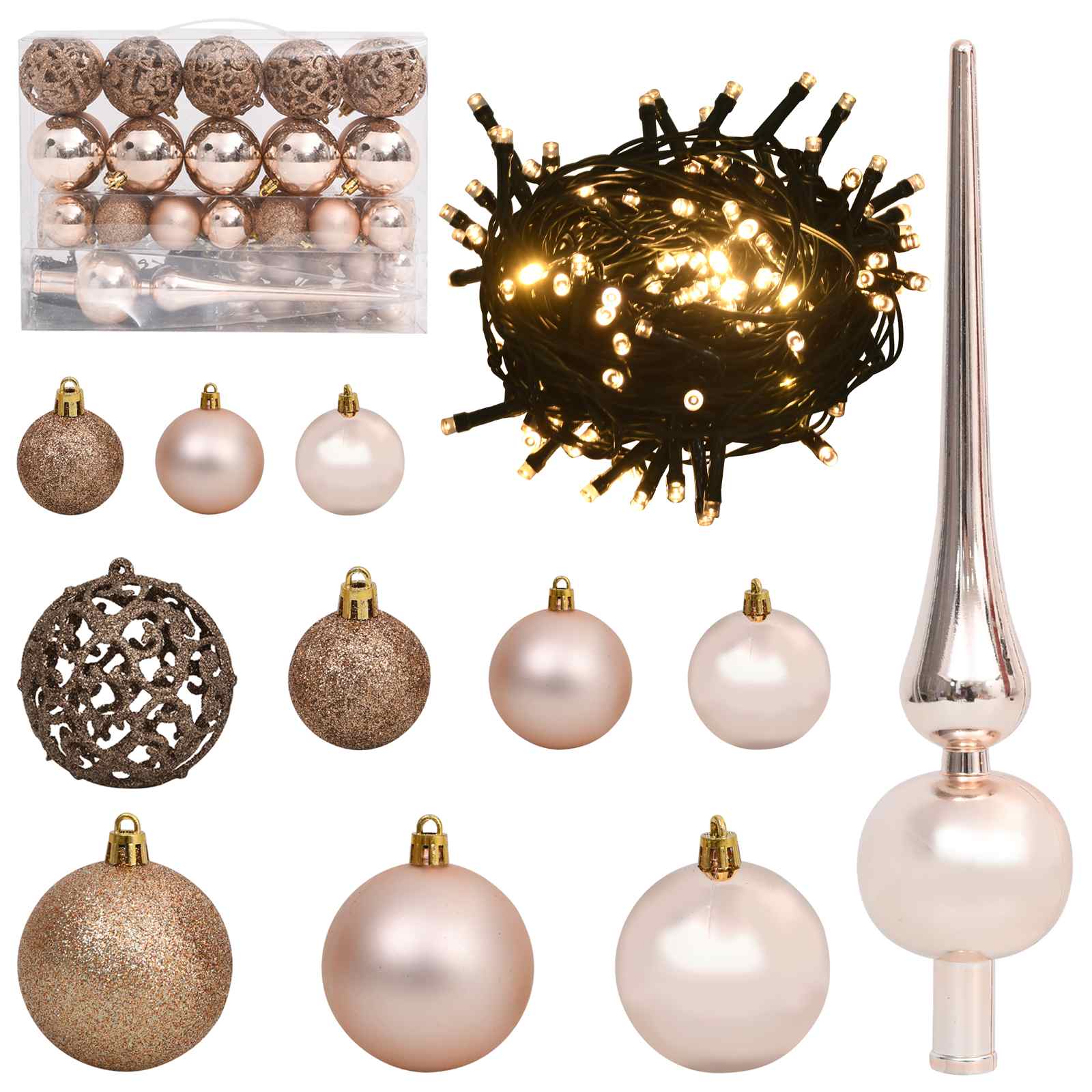 Kunstkerstboom Wit 68 x 68 x 120 cm PVC en Metaal – afbeelding 6