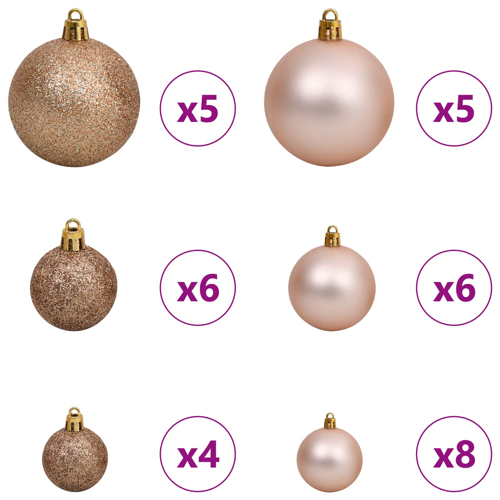 Kunstkerstboom Wit 68 x 68 x 120 cm PVC en Metaal – afbeelding 7