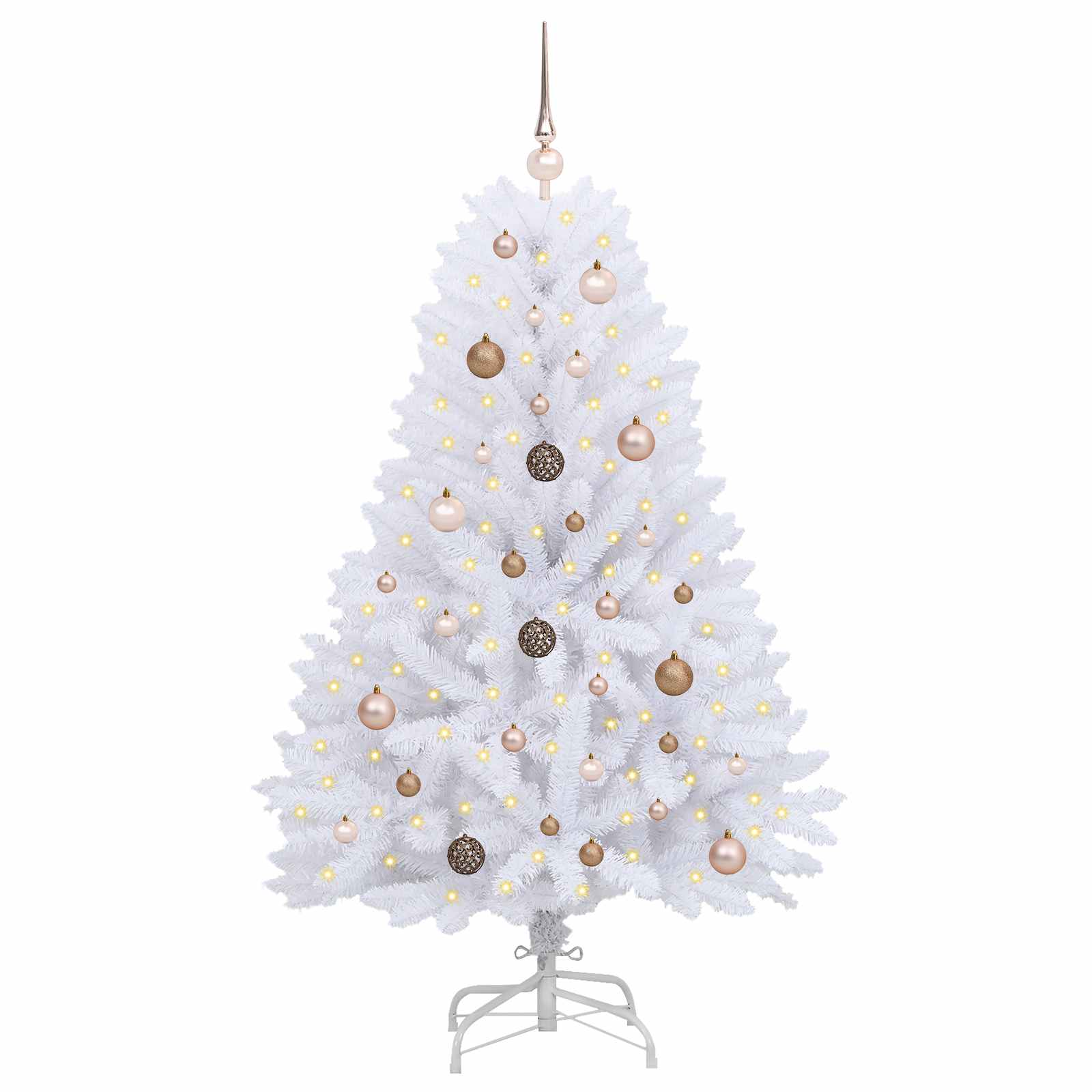 Kunstkerstboom Wit 80 x 80 x 150 cm PVC en Metaal – afbeelding 3