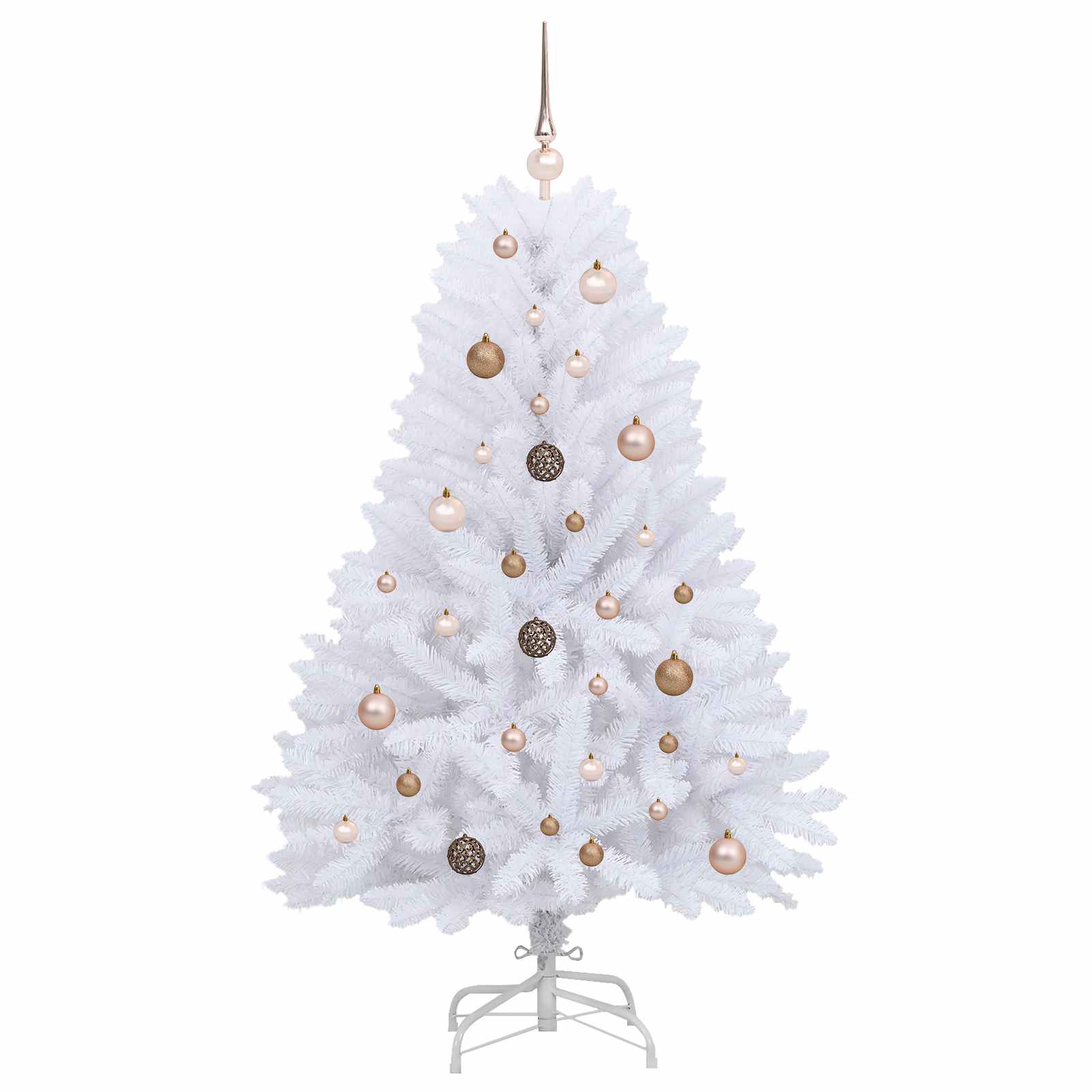Kunstkerstboom Wit 80 x 80 x 150 cm PVC en Metaal – afbeelding 4