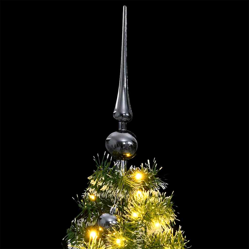 Kunstkerstboom 150 LED's kerstballen en sneeuw 150 cm – afbeelding 2