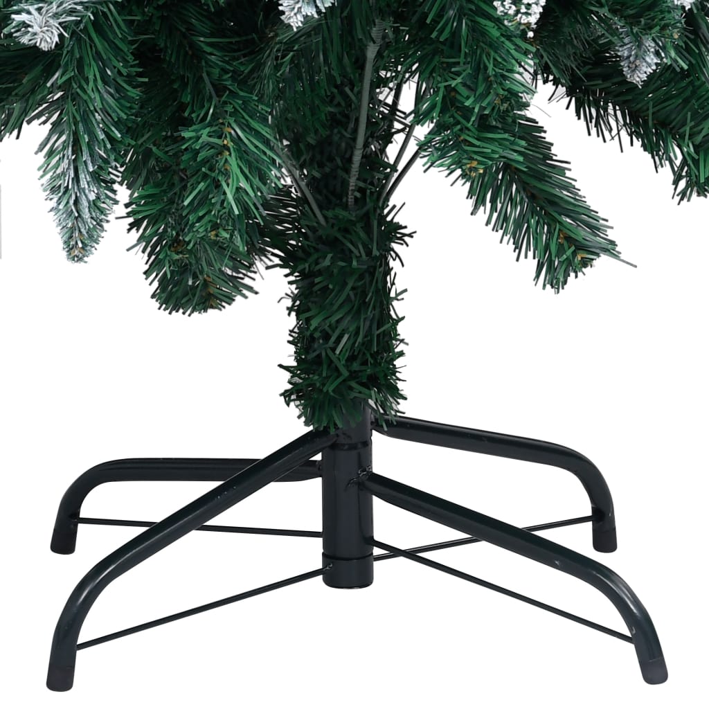 Kunstkerstboom met dennenappels en witte sneeuw 150 cm – afbeelding 5