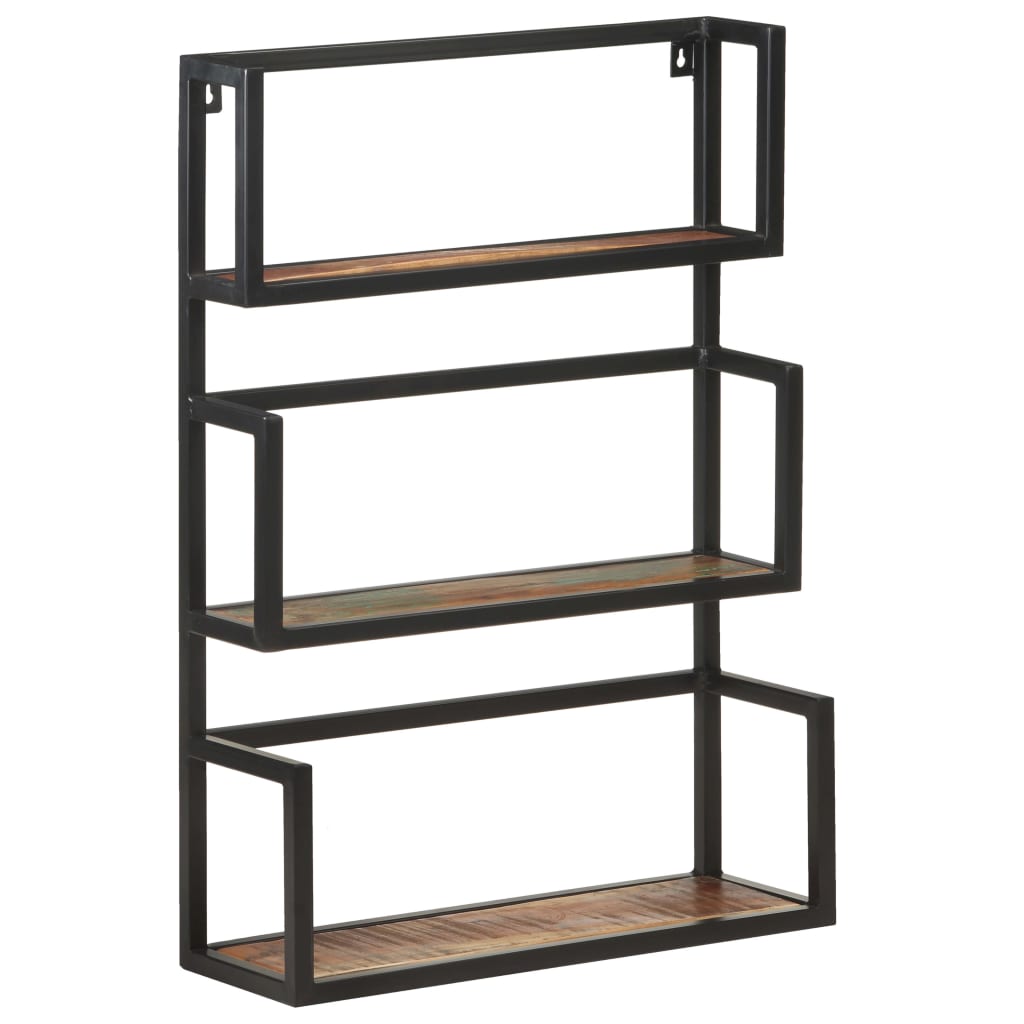 Wandrek 60x20x85 cm massief gerecycled hout – afbeelding 1