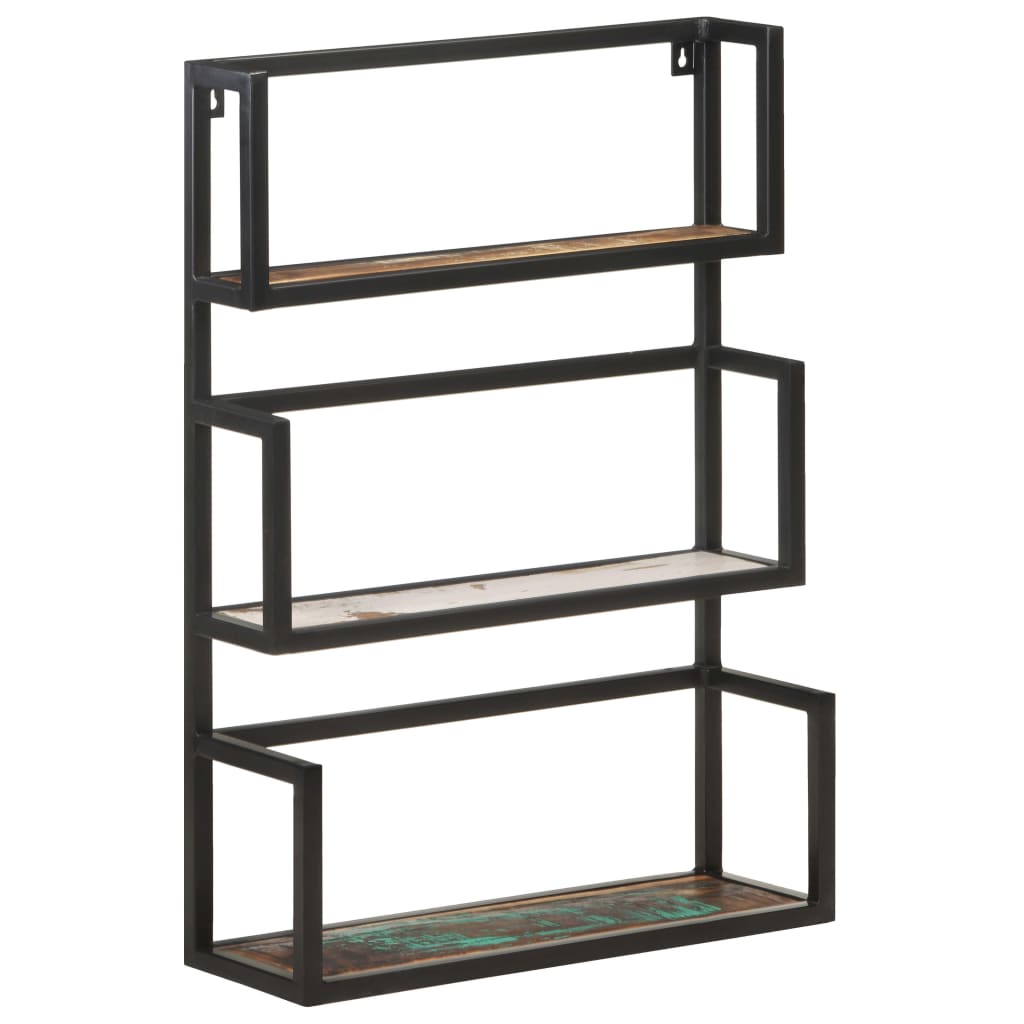 Wandrek 60x20x85 cm massief gerecycled hout – afbeelding 10