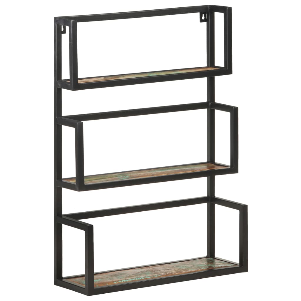 Wandrek 60x20x85 cm massief gerecycled hout – afbeelding 11