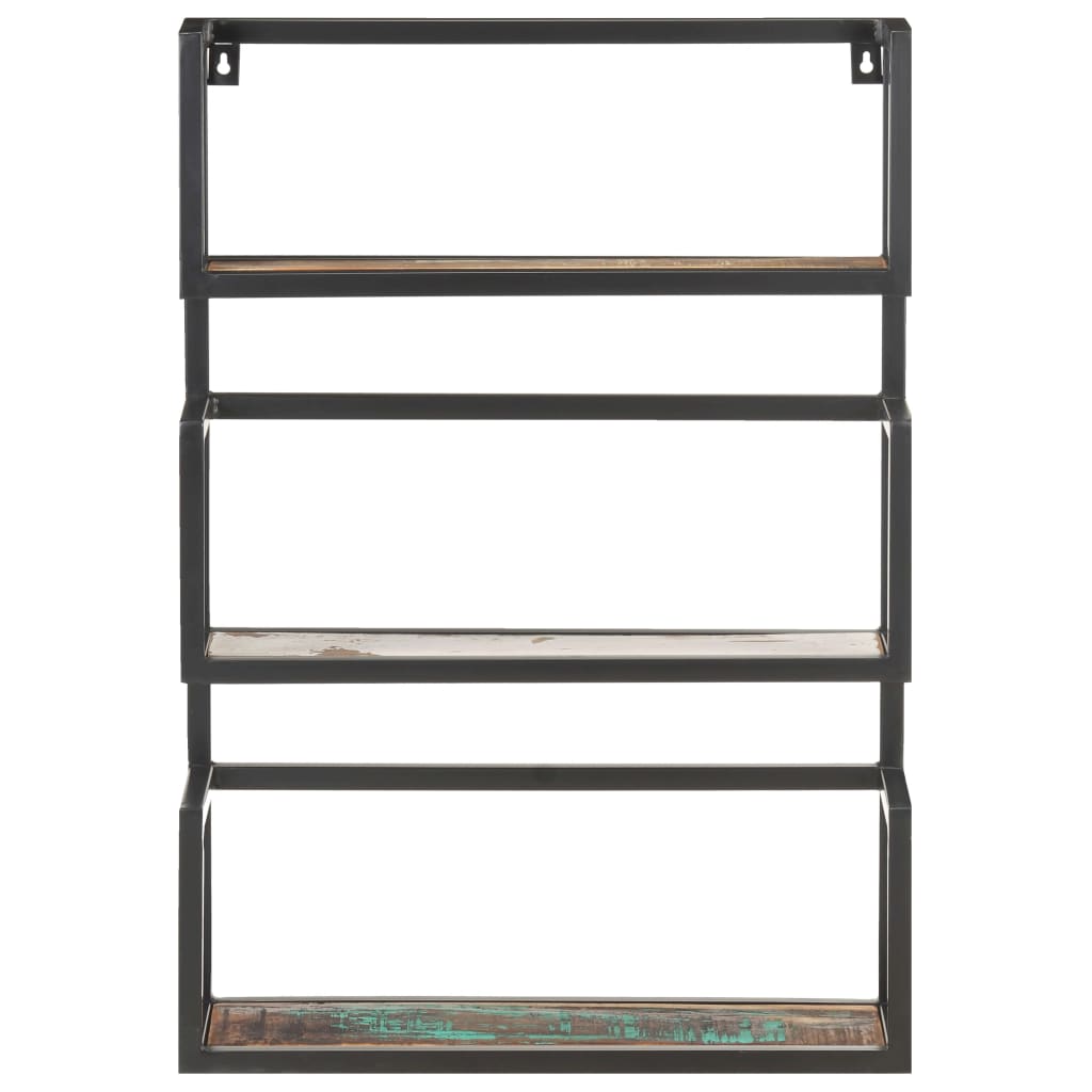 Wandrek 60x20x85 cm massief gerecycled hout – afbeelding 2
