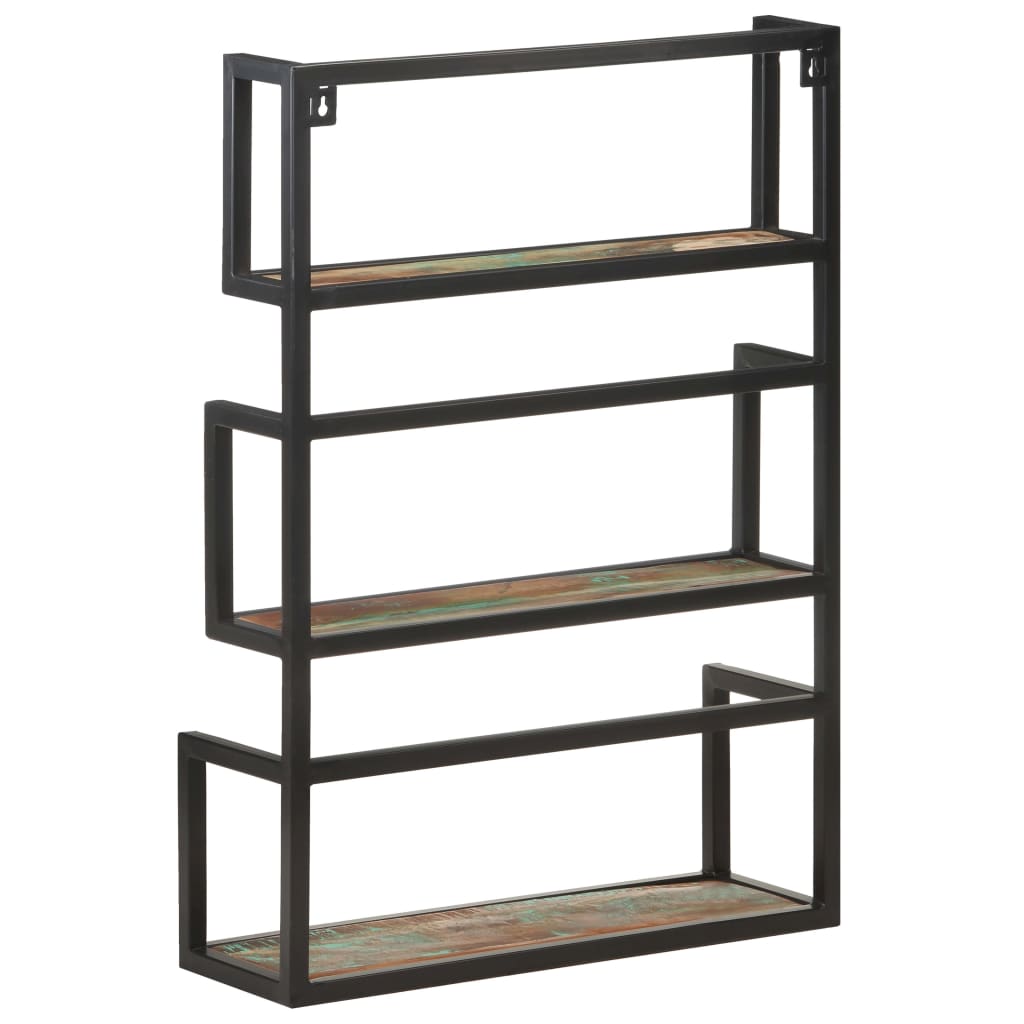 Wandrek 60x20x85 cm massief gerecycled hout – afbeelding 4