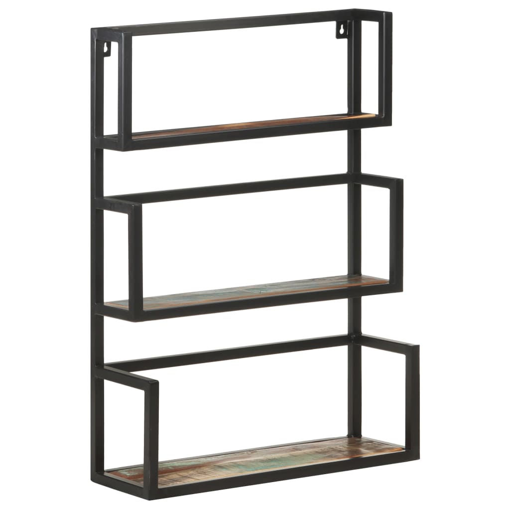 Wandrek 60x20x85 cm massief gerecycled hout – afbeelding 8