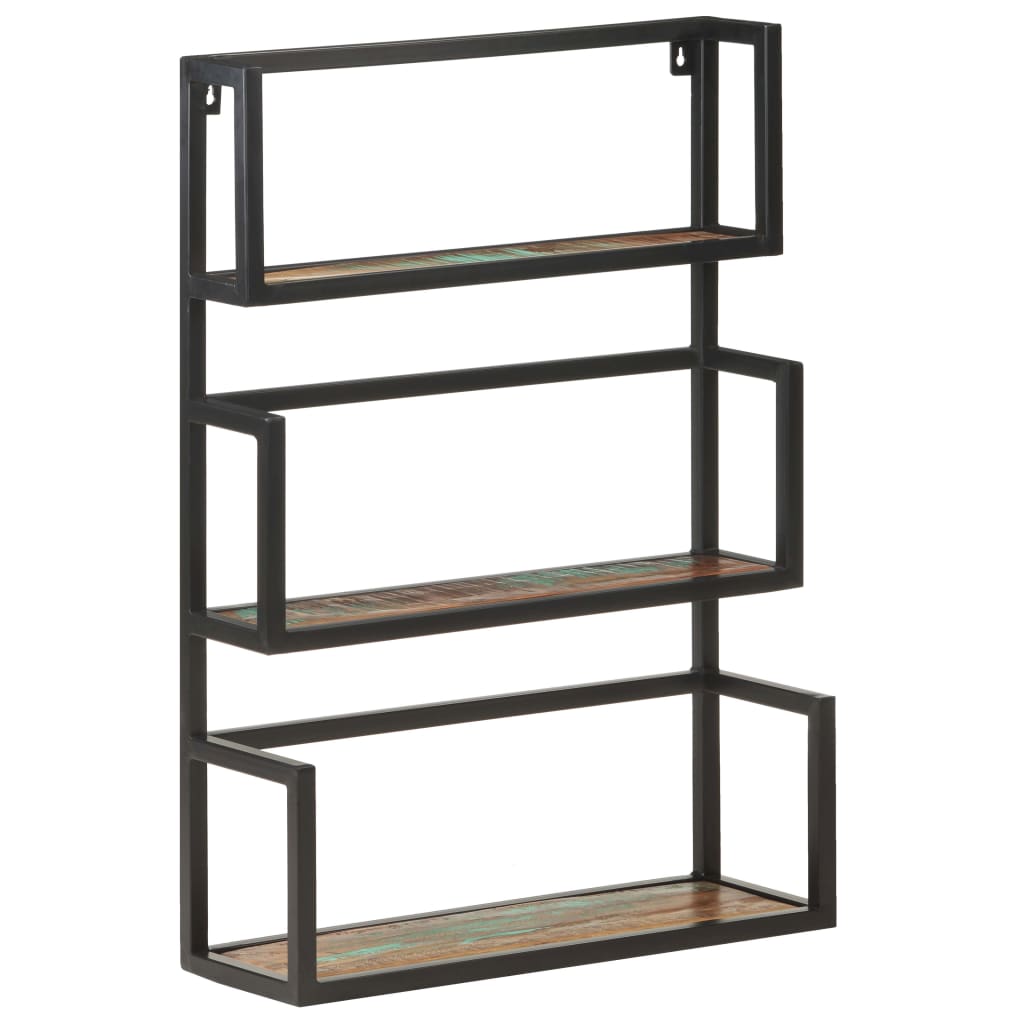 Wandrek 60x20x85 cm massief gerecycled hout – afbeelding 9