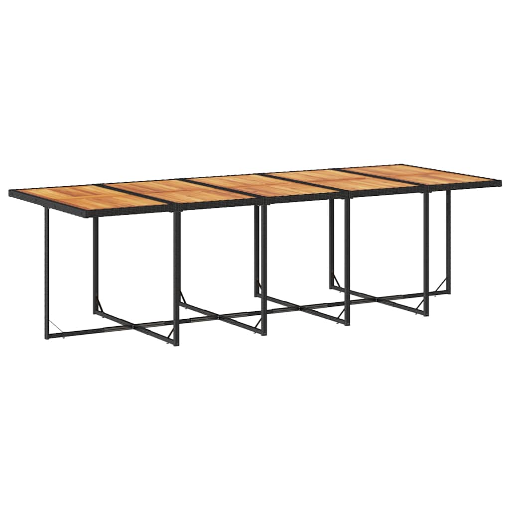 11-delige Tuinset met kussens poly rattan zwart – afbeelding 3