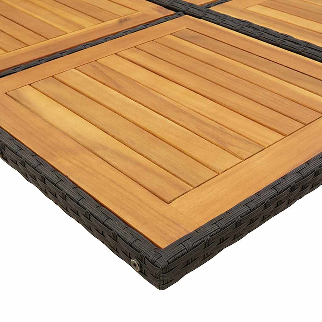 15-delige Tuinset met kussens poly rattan zwart – afbeelding 8