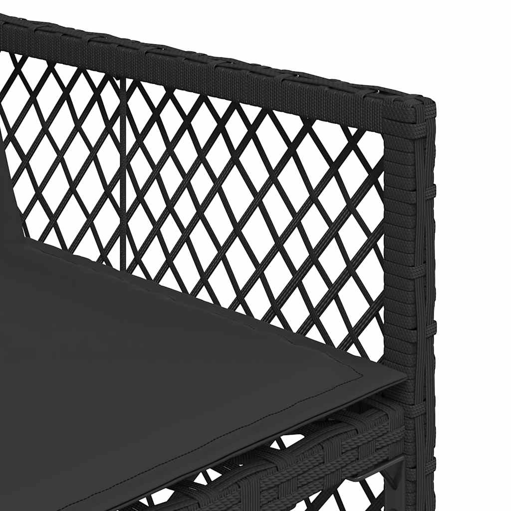 9-delige Tuinset poly rattan zwart – afbeelding 7