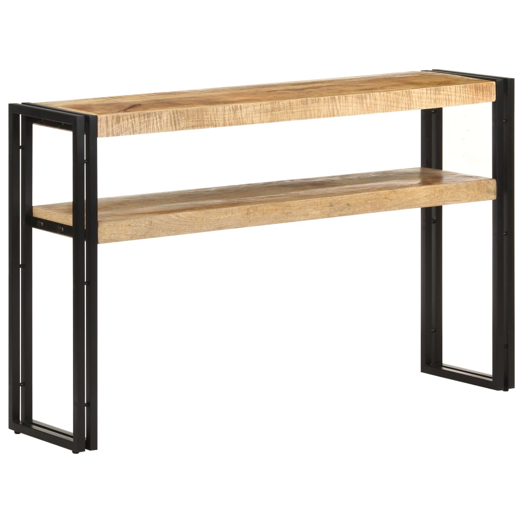 Wandtafel 120x30x75 cm ruw mangohout – afbeelding 1