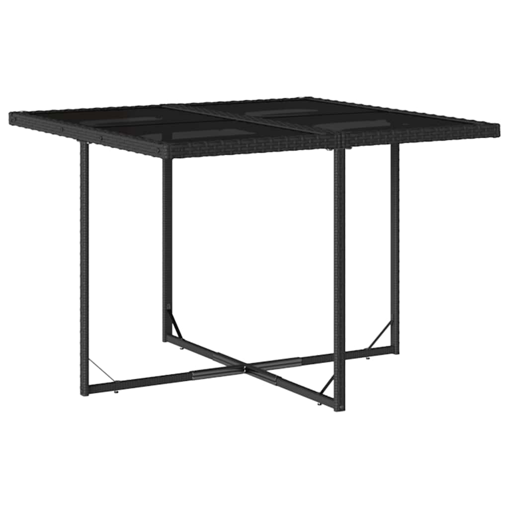 5-delige Tuinset met kussens poly rattan zwart – afbeelding 4