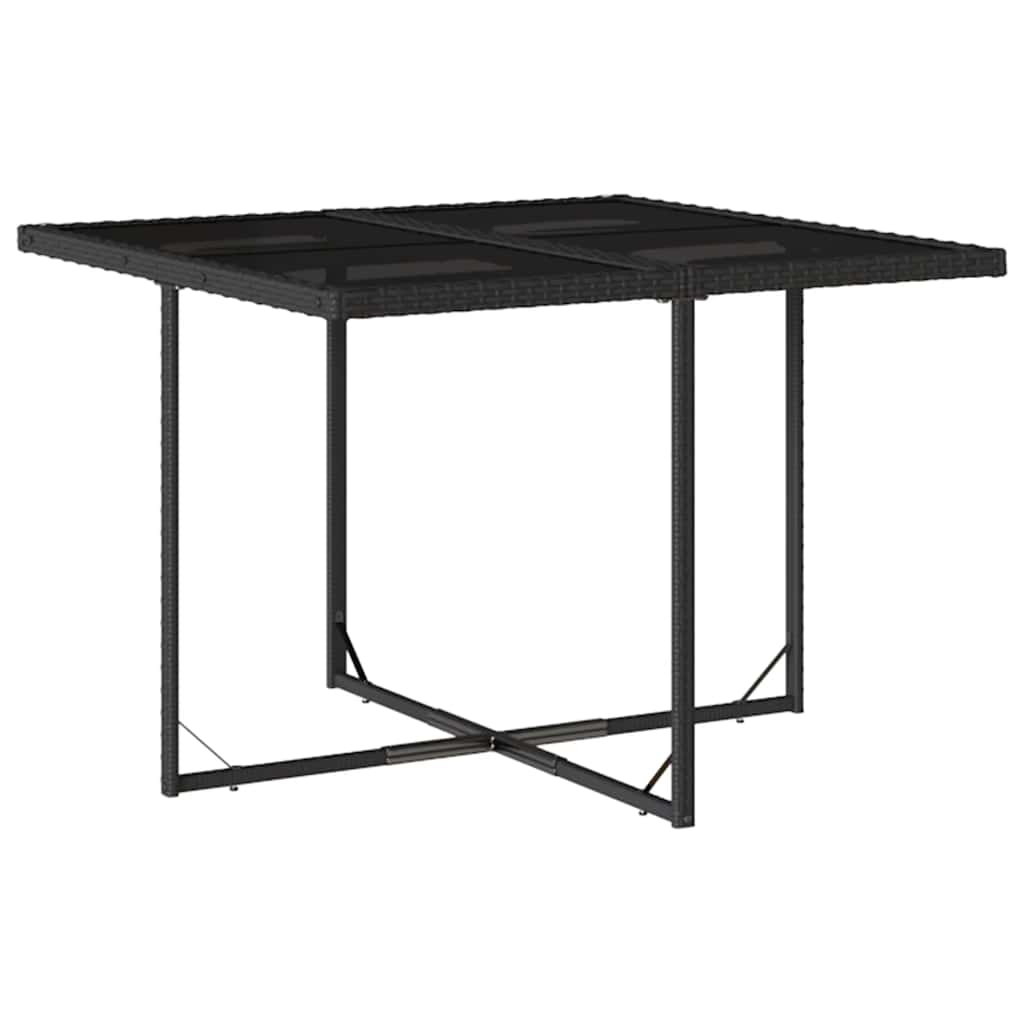 5-delige Tuinset met kussens poly rattan zwart – afbeelding 4
