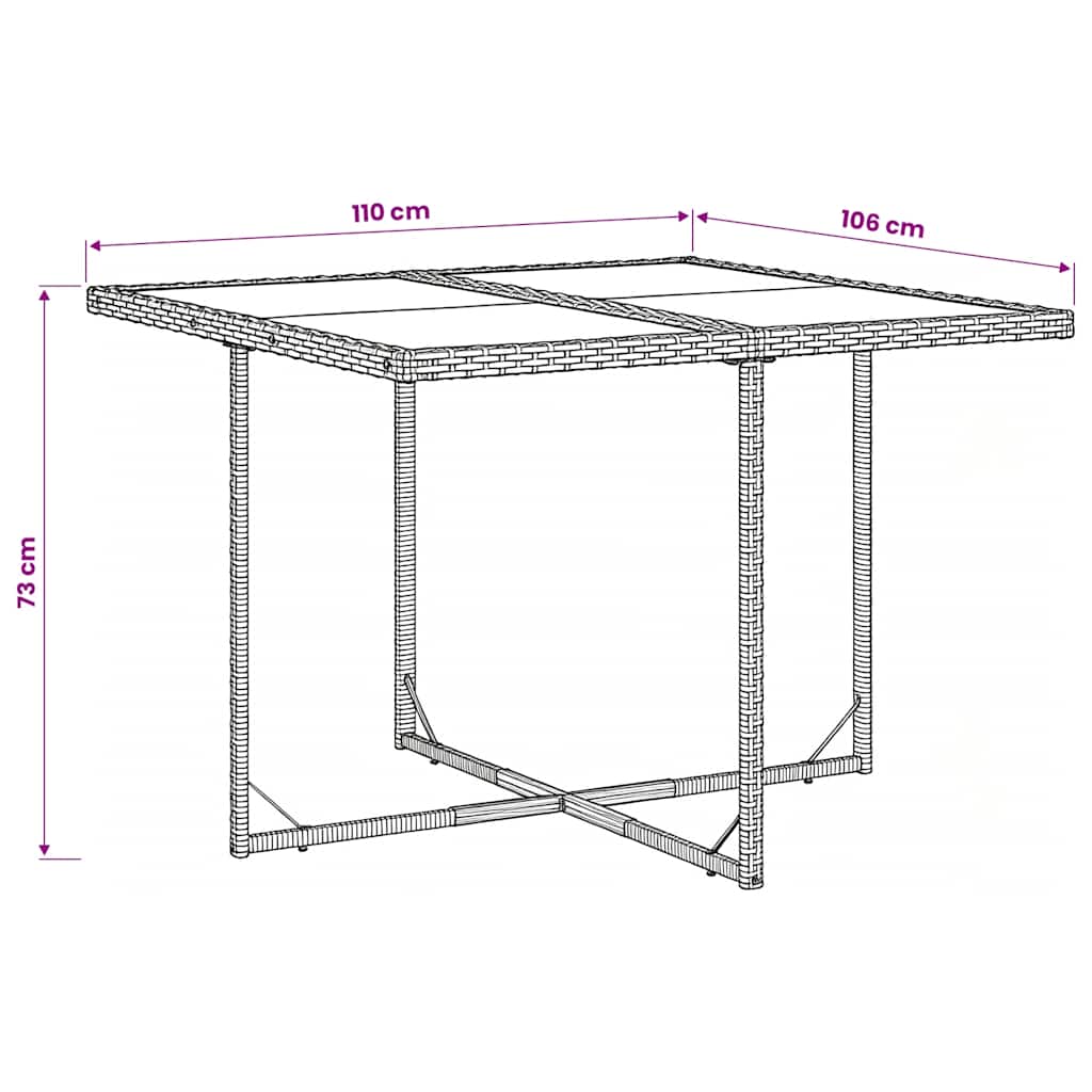 5-delige Tuinset met kussens poly rattan zwart – afbeelding 6