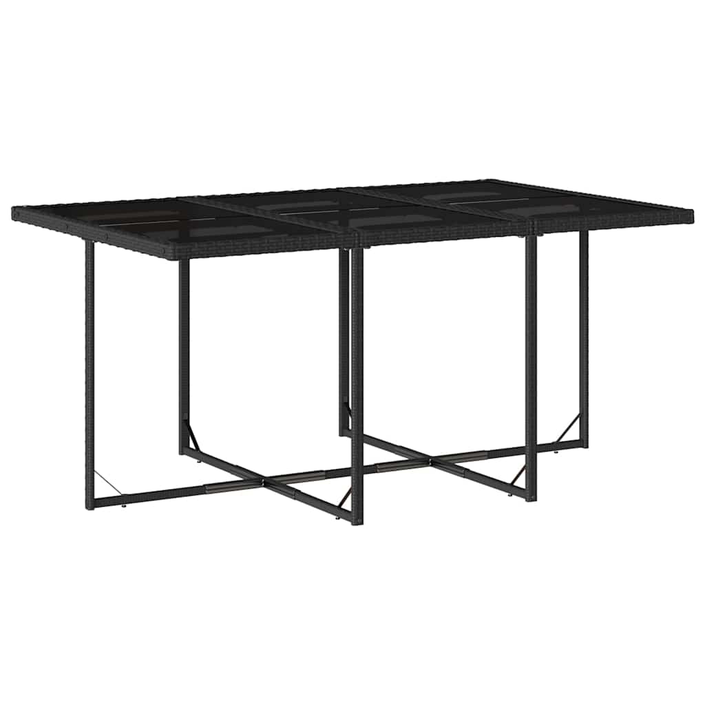 11-delige Tuinset met kussens poly rattan zwart – afbeelding 4