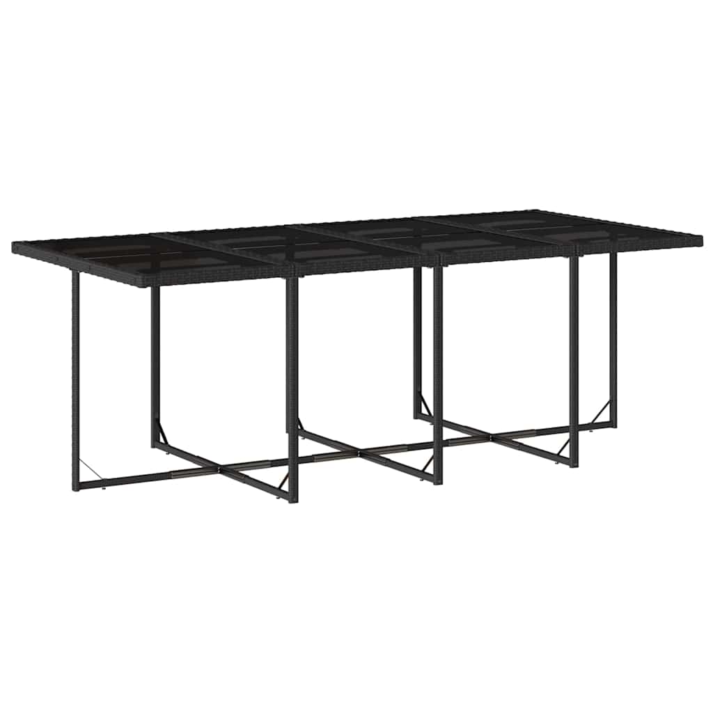 13-delige Tuinset met kussens poly rattan zwart – afbeelding 4