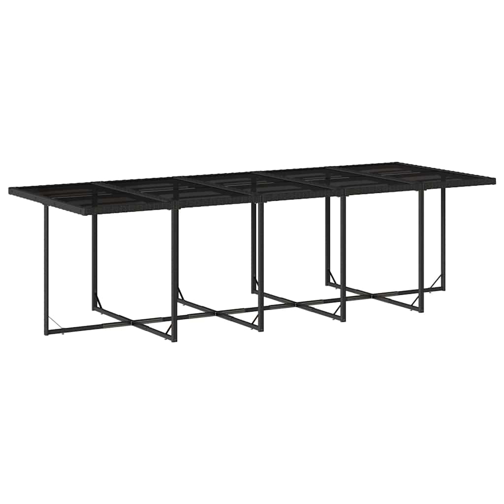 15-delige Tuinset met kussens poly rattan zwart – afbeelding 4