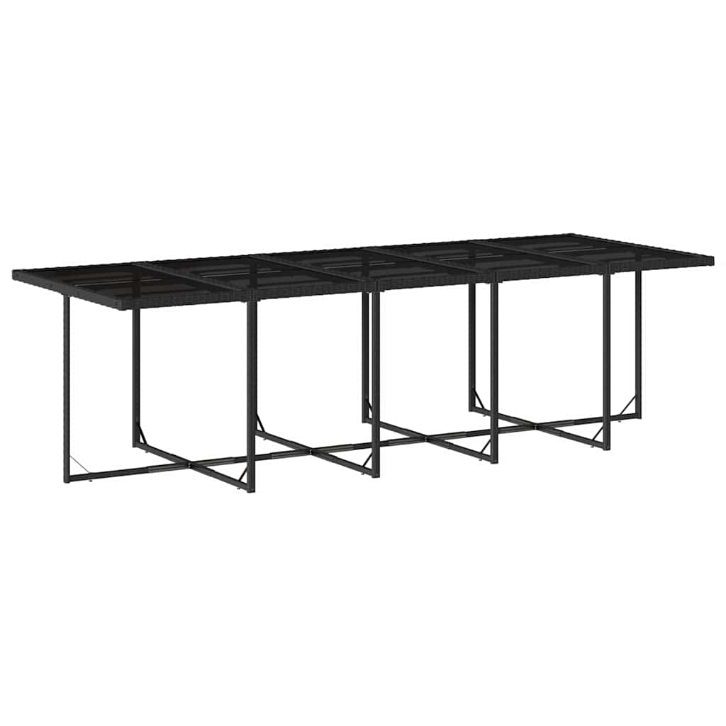 15-delige Tuinset met kussens poly rattan zwart – afbeelding 4