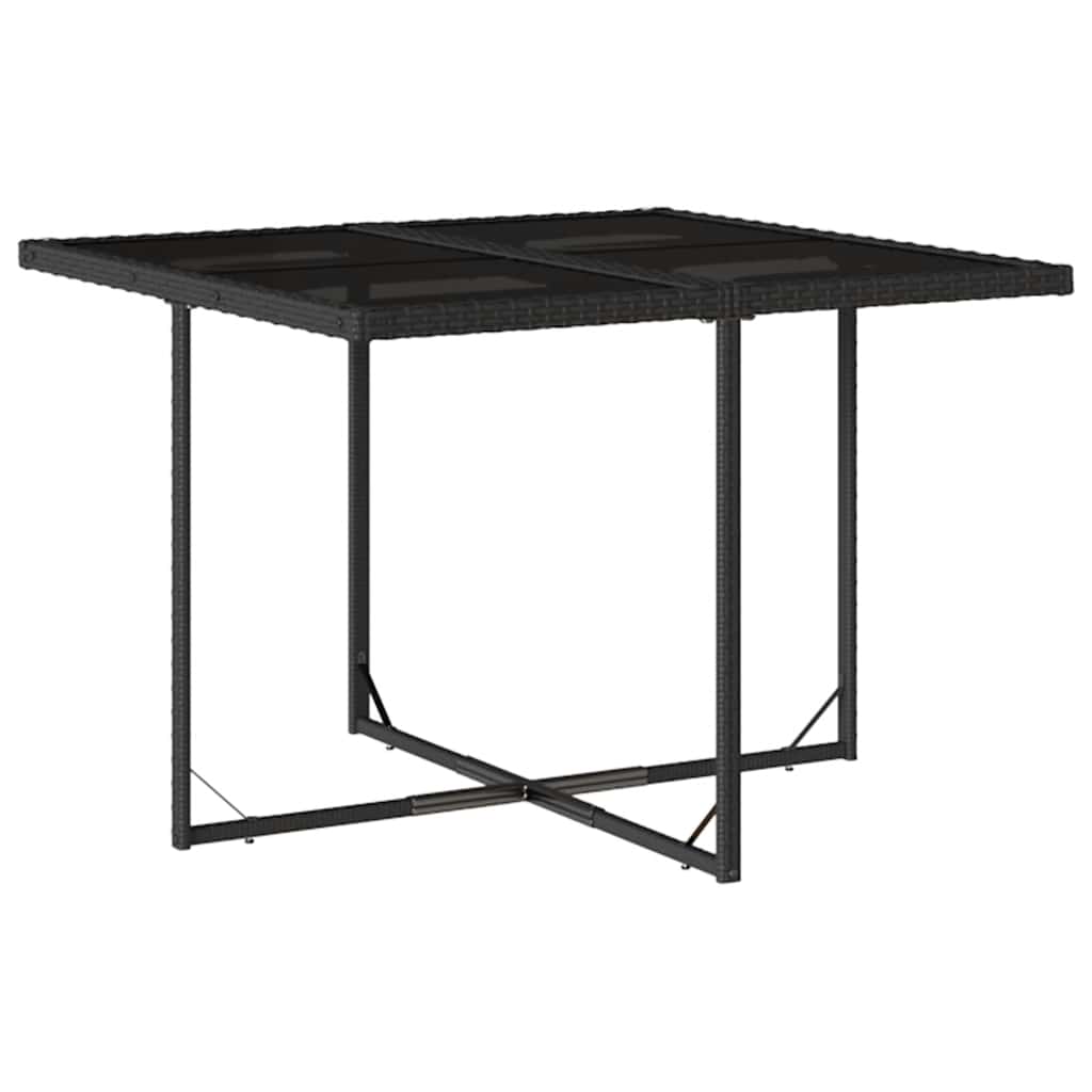 9-delige Tuinset poly rattan zwart – afbeelding 3