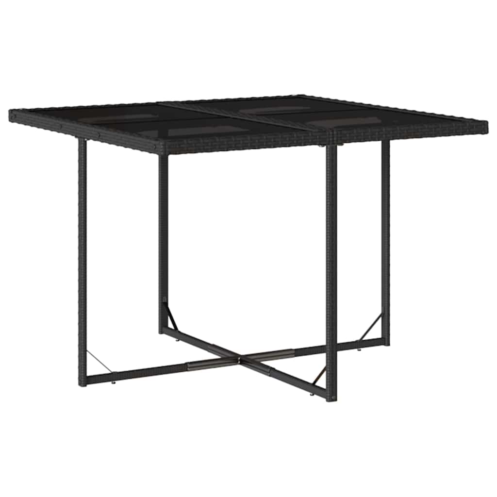 9-delige Tuinset poly rattan zwart – afbeelding 3