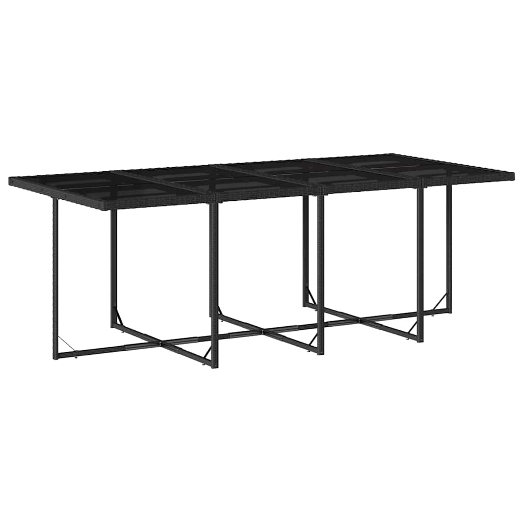 13-delige Tuinset met kussens poly rattan zwart – afbeelding 3