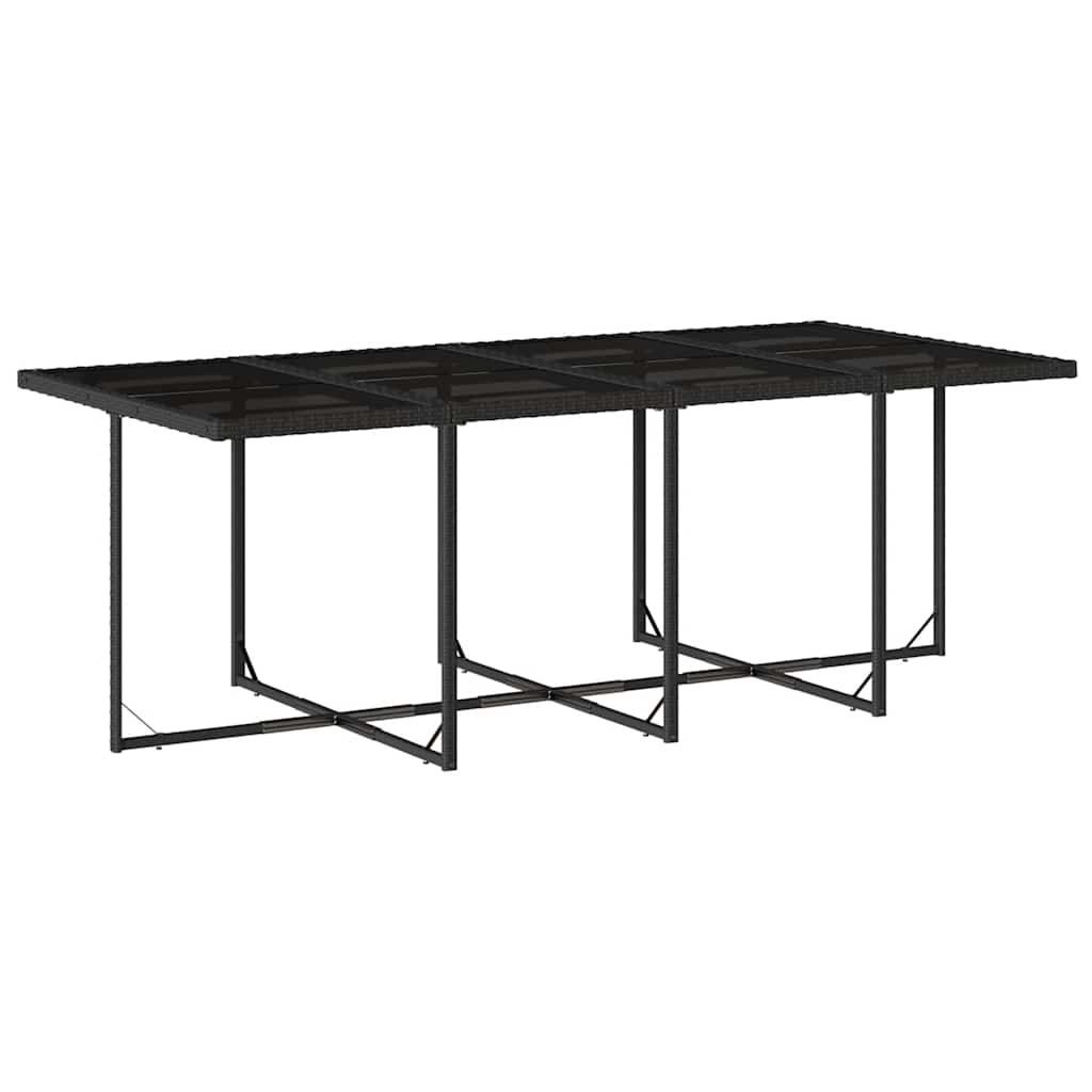 13-delige Tuinset met kussens poly rattan zwart – afbeelding 3