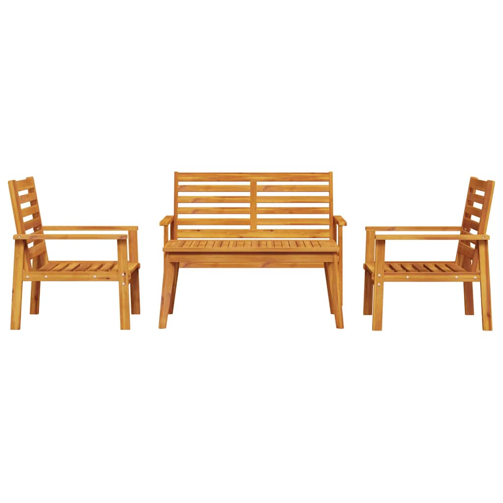 4-delige Loungeset massief acaciahout – afbeelding 3