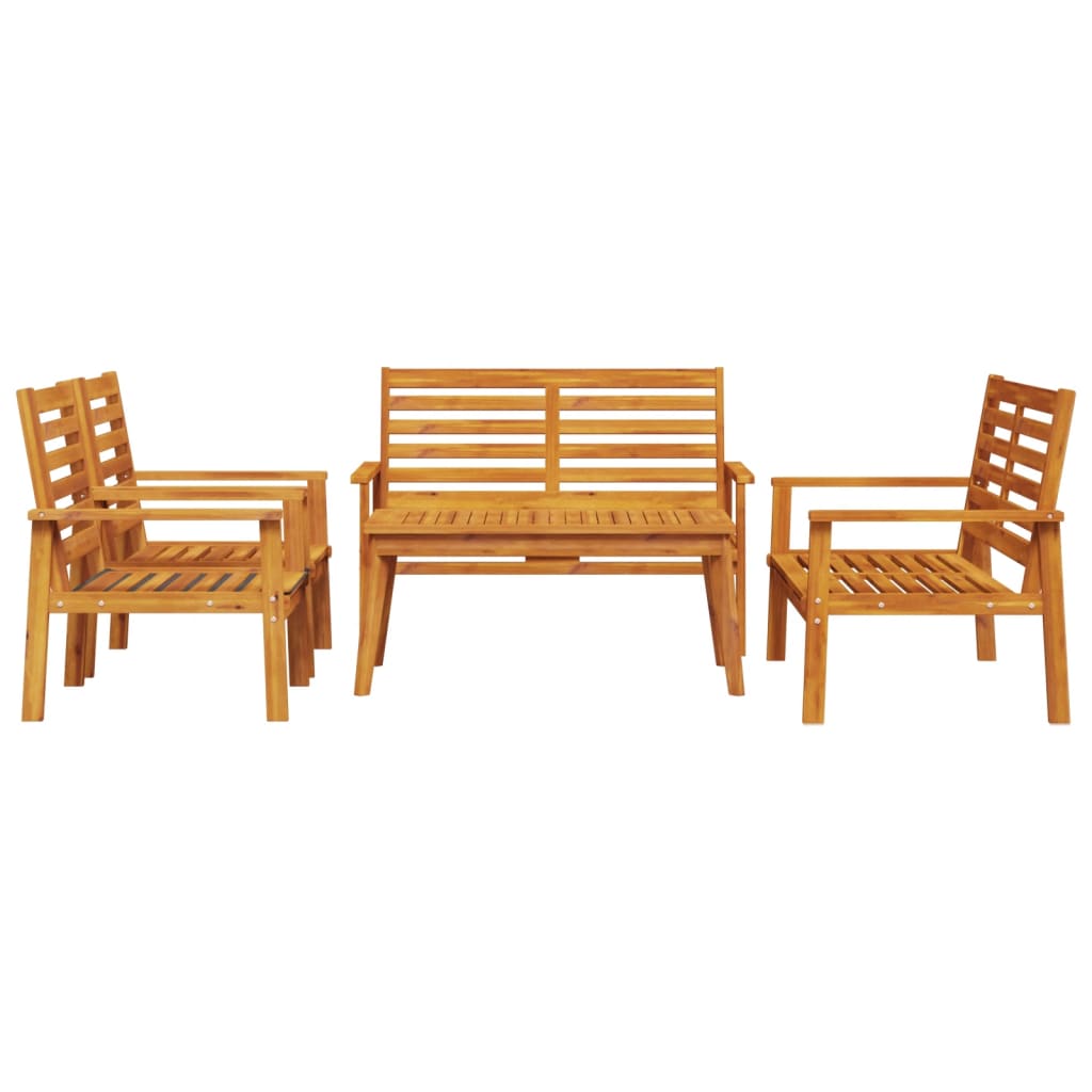 5-delige Loungeset massief acaciahout – afbeelding 3