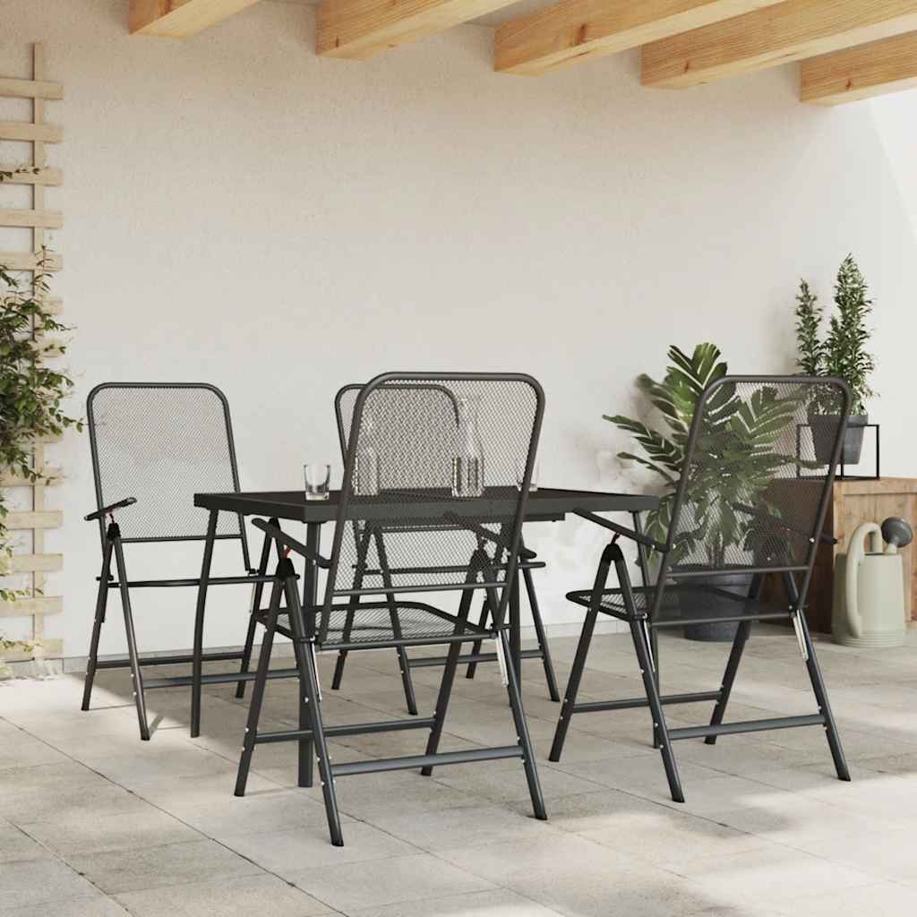 5-delige Tuinset metaalgaas antracietkleurig – afbeelding 1