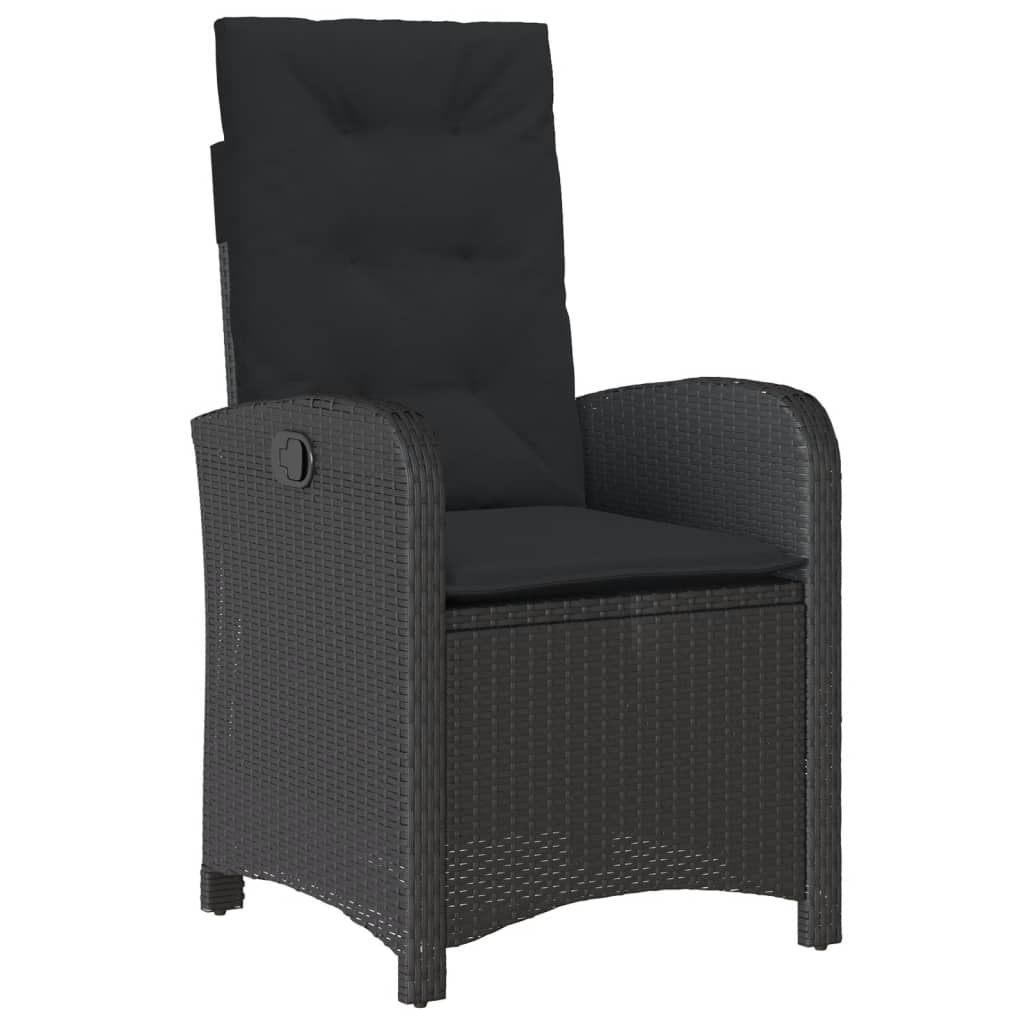 9-delige Tuinset poly rattan zwart – afbeelding 4