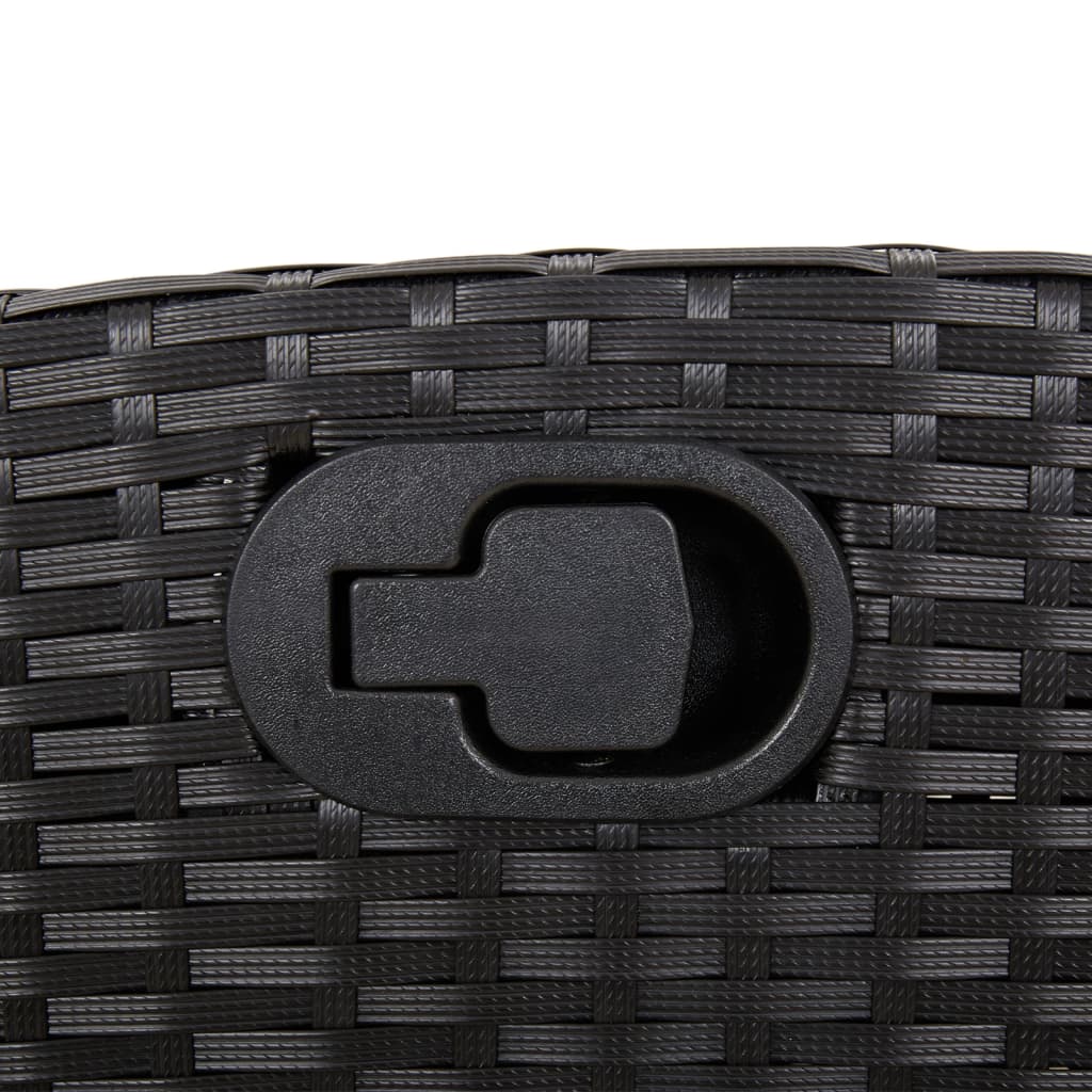 9-delige Tuinset poly rattan zwart – afbeelding 8