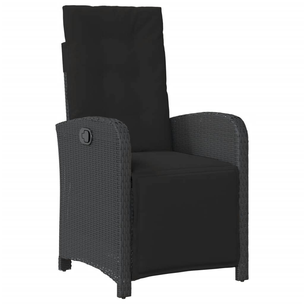 9-delige Tuinset poly rattan zwart – afbeelding 3