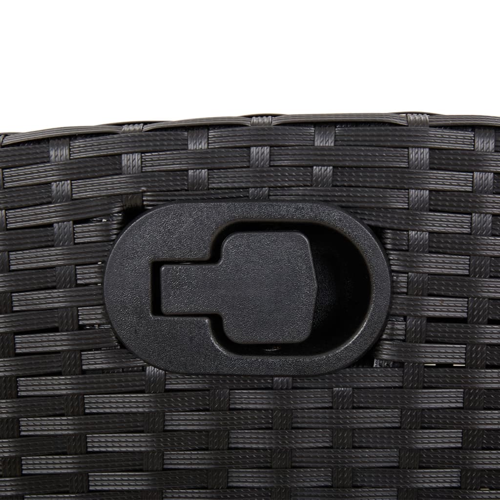 9-delige Tuinset poly rattan zwart – afbeelding 8
