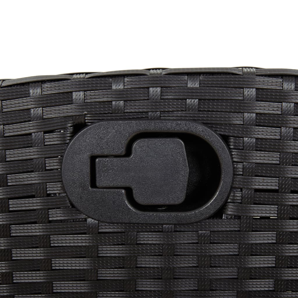 9-delige Tuinset poly rattan zwart – afbeelding 10