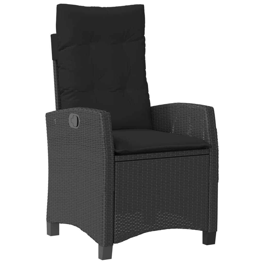 9-delige Tuinset poly rattan zwart – afbeelding 4