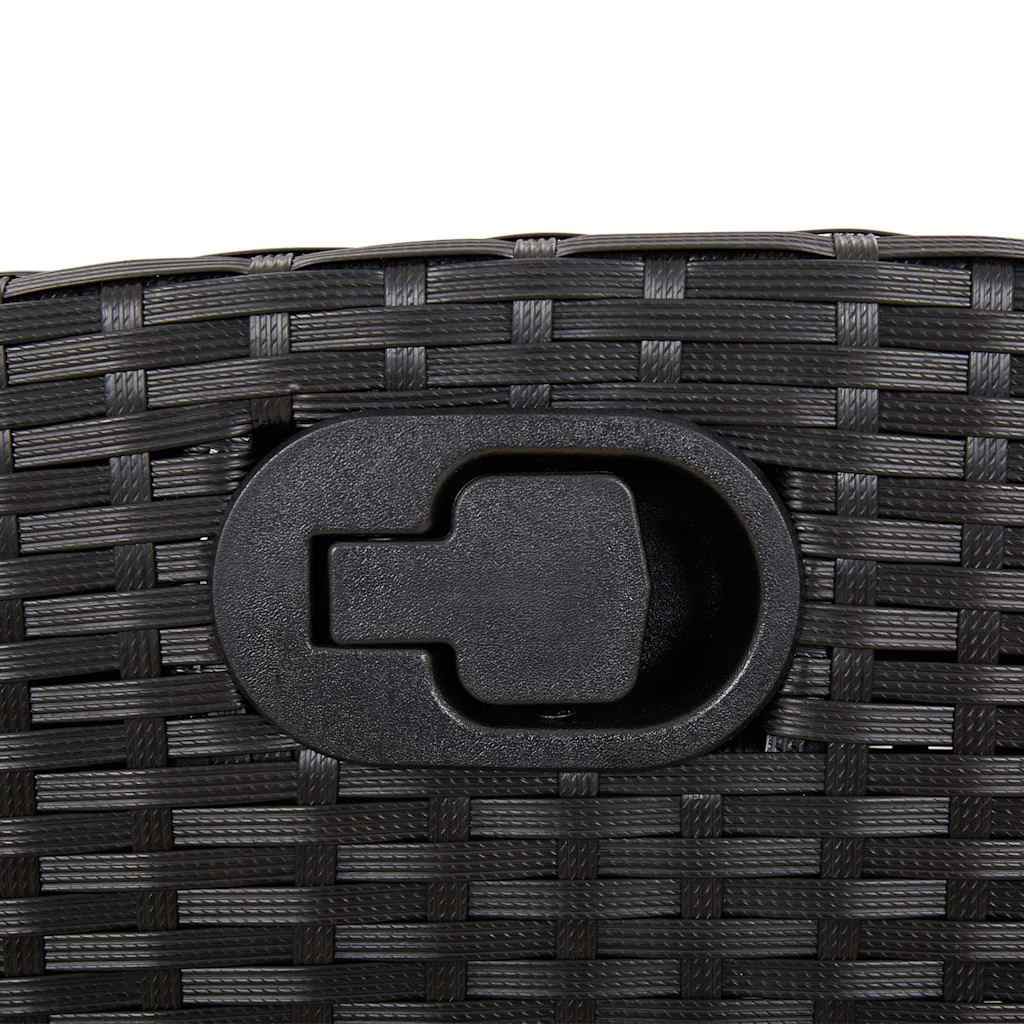 9-delige Tuinset poly rattan zwart – afbeelding 7