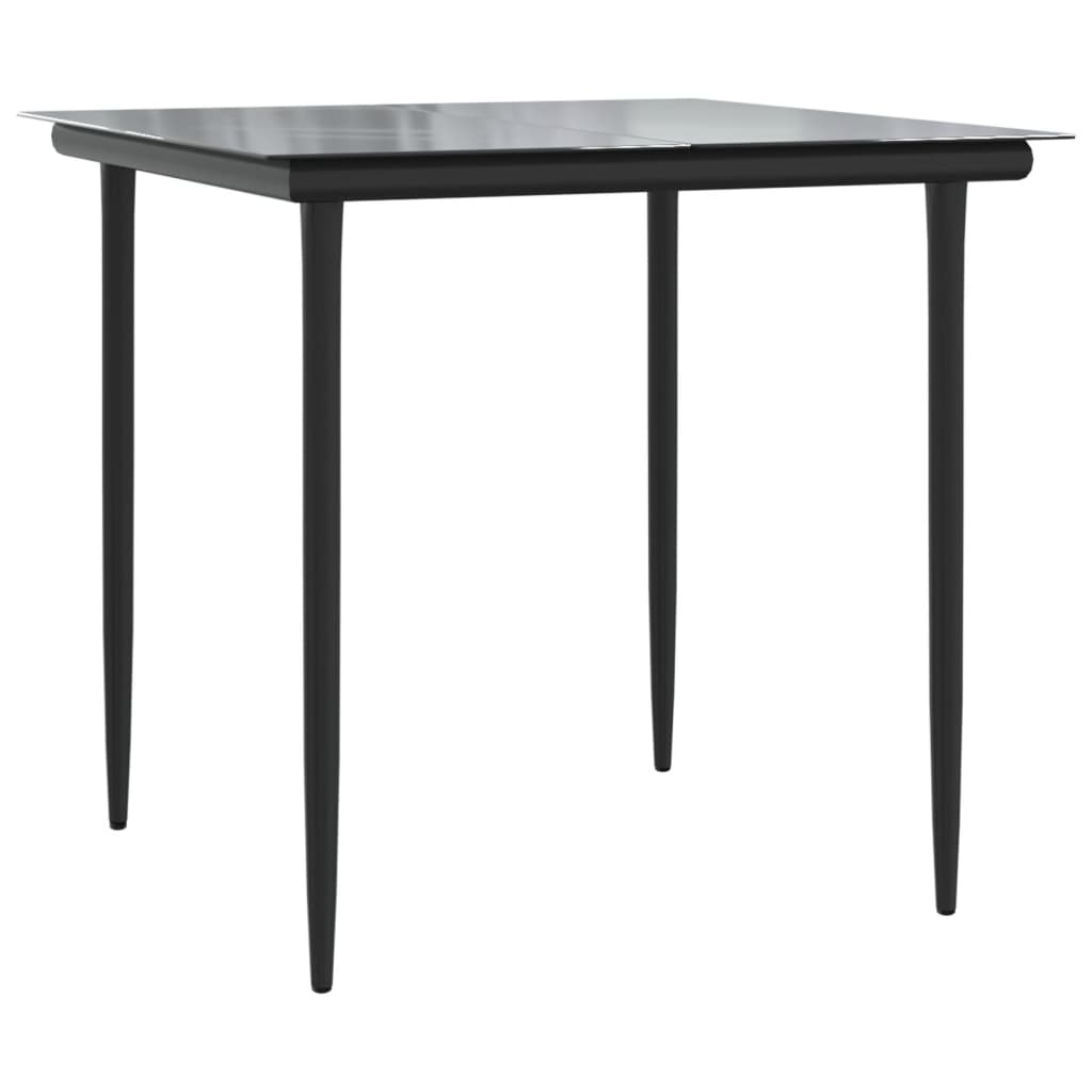 5-delige Tuinset met kussens poly rattan zwart – afbeelding 5